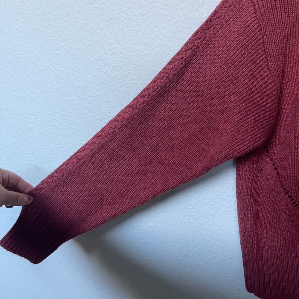 Marine Layer Women's Burgundy Button-Up Cardigan - Picture 6 of 7